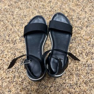 Black strapped sandals